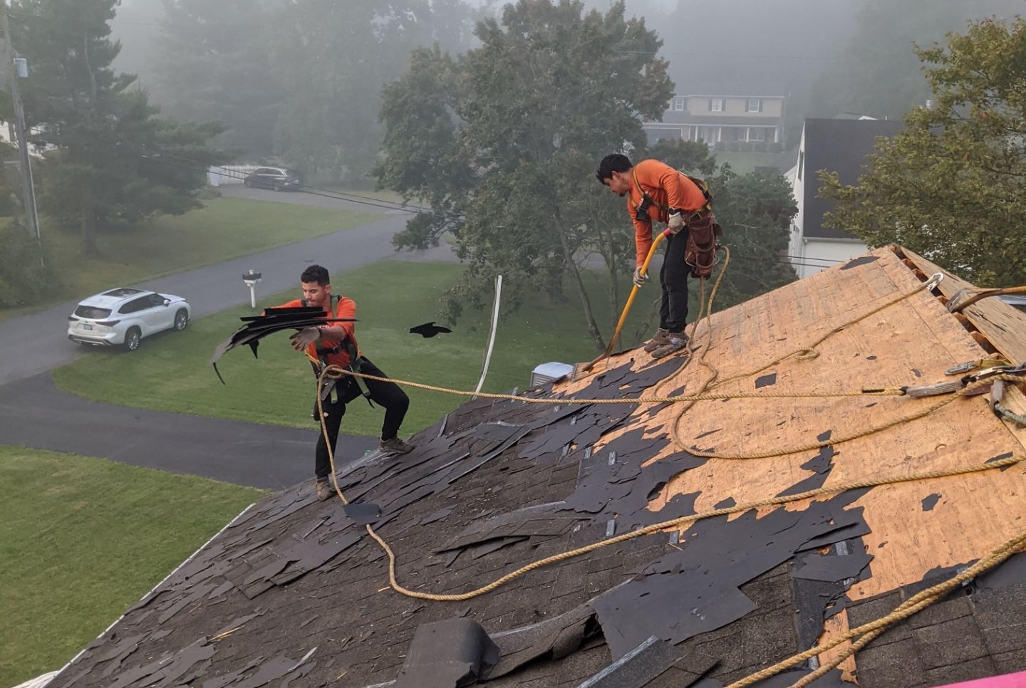 roof repair team at work #2