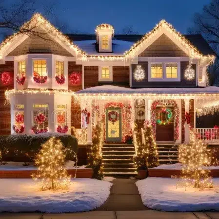 array-christmas-lights-house-illustration-meticulously-arranged-display-illuminates-facade-warm-array-christmas-lights-house-array-324986866